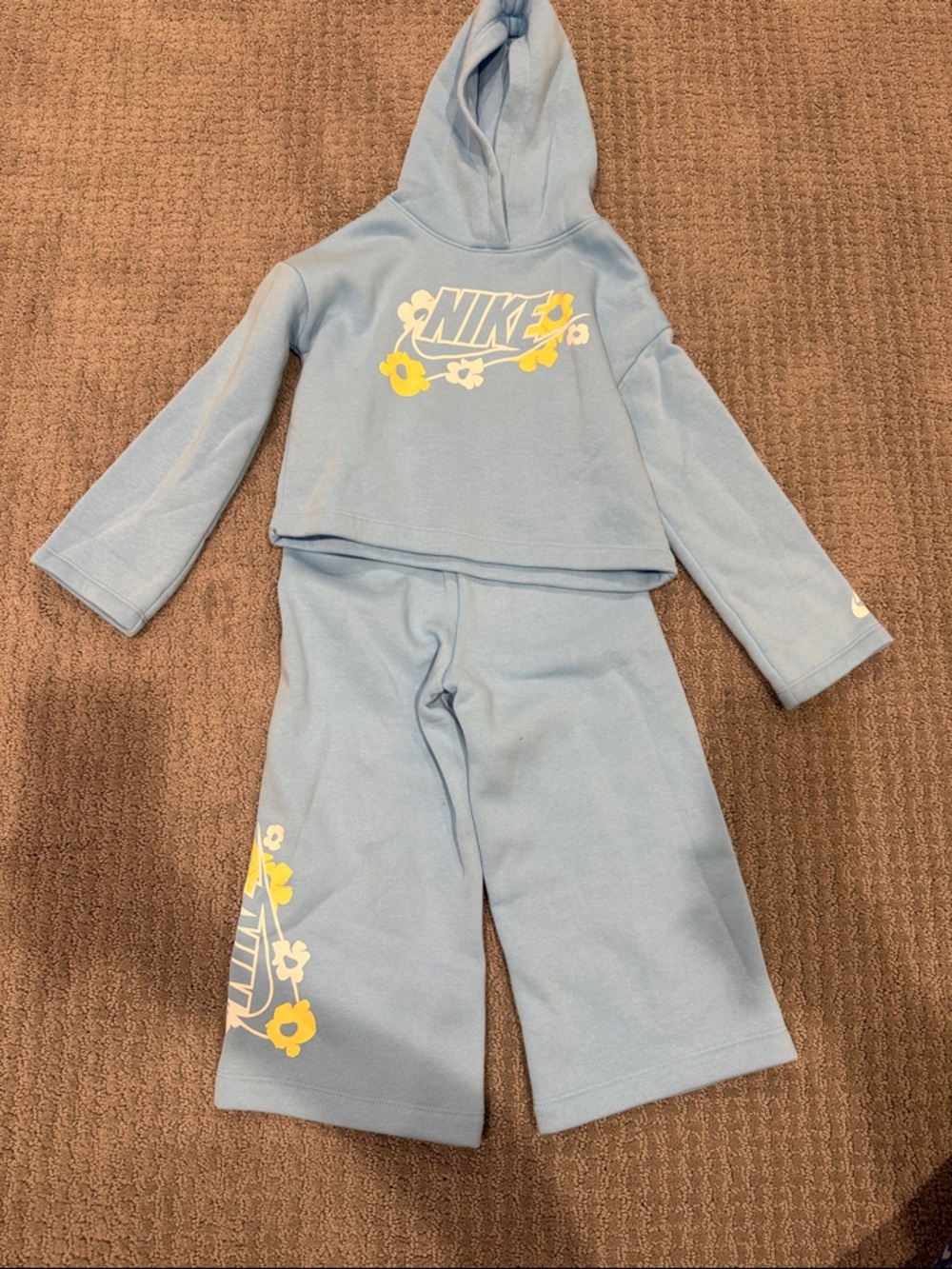 Nike Aquamarine Blue Sweatpants with White Swoosh